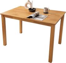 „Woodroom Kota“ valgomojo stalas iš masyvios medienos, 110 x 70 cm, ąžuolo imitacijos, kompaktiškas stalas mažoms erdvėms