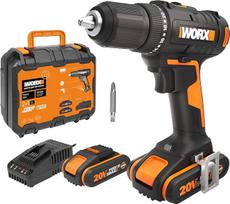 „WORX WX108“ 20 V akumuliatorinis gręžtuvas su 2 vnt. 2 Ah akumuliatoriais ir įkrovikliu