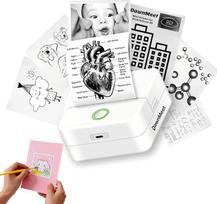 „X6“ mini spausdintuvas išmaniesiems telefonams, „Bluetooth“ terminis spausdintuvas, mobiliojo telefono spausdintuvas, etikečių spausdintuvas, nuotraukų spausdintuvas, 17 priedų, dovana studijų užrašams, anatominėms schemoms, rankdarbiams, baltas