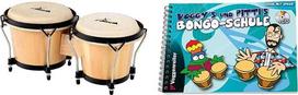 „XDrum Bongos Club“ – 6 colių „Macho“ ir 7 colių „Hembra“ – natūralios spalvos kailis – profesionali derinimo sistema – juodos satino detalės – „Nature & Voggy’s“ ir „PiTTi’s“ bongo mokykla: bongo mokykla vaikams nuo 6 metų