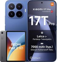 „XIAOMI 17T Pro“ 12+512 G, tamsiai mėlynos spalvos komplektas su „Redmi Pad 2“ 9,7, 4+64GB, pilkos spalvos