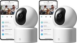 „XIAOMI C201“ vidaus stebėjimo kamera, 1080p HD, 360° vidaus stebėjimas, žmonių ir gyvūnų atpažinimas, fizinis objektyvo dangtelis, spalvotas naktinis matymas, dvipusis garso ryšys, suderinama su „Alexa“ ir „Google“