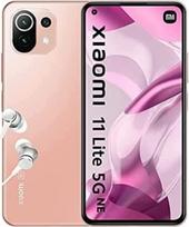 „Xiaomi Mi 11 Lite 5G NE“ išmanusis telefonas + ausinės, 6,55 colių (16,63 cm) FHD+ ekranas, 128GB vidinės atminties, 6GB RAM, 64 MP triguba galinė kamera, 20 MP priekinė kamera, dvi SIM kortelės, „Android 11“, rožinė spalva