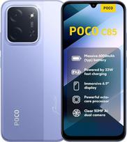 „Xiaomi Poco C85“ išmanusis telefonas, 6 + 128GB, 6000 mAh baterija, 50 MP kamera, violetinė spalva | 6,9 colių 120 Hz ekranas, „MediaTek Helio G81-Ultra“, 50 MP AI dviguba kamera, išmanusis telefonas su „Android“ operacine sistema, 7,99 mm storio korpus