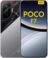 „XIAOMI Poco F7“ išmanusis telefonas, 12+512GB, 6500 mAh baterija, „Sony“ kamera, sidabrinis | 6,83 colio 1,5K 120 Hz AMOLED ekranas, flagmaninis „Snapdragon® 8s Gen 4“ procesorius, 50 MP kamera, išmanusis telefonas su „Android“