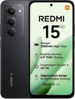 „XIAOMI REDMI 15 5G“ išmanusis telefonas, 8+256GB, 50 MP kamera, 7000 mAh baterija, juodos spalvos