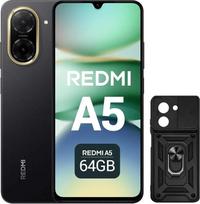 „XIAOMI Redmi A5“ išmanusis telefonas su 6,88 colio 120 Hz ekranu, 64GB + 3GB, 32 MP AI kamera, 5200 mAh baterija, šoninis pirštų atspaudų jutiklis (juodos spalvos)