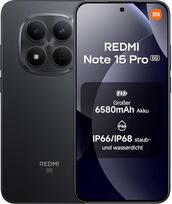 „XIAOMI REDMI Note 15 Pro 5G“ išmanusis telefonas, 8+256GB, 6580 mAh, 200 MP kamera, juodos spalvos | Mobilusis telefonas su „Android“ operacine sistema, IP66/IP68 apsauga nuo dulkių ir vandens, 200 MP kamera, 6,77 colių AMOLED ekranas