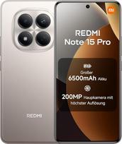 „XIAOMI REDMI Note 15 Pro“ išmanusis telefonas, 8+256GB, 6500 mAh, 200 MP kamera, titano spalvos