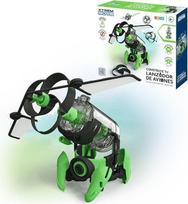 „Xtrem Bots“ edukacinės robotikos dirbtuvės, robotas-žaislas vaikams nuo 8 metų, saulės energija maitinami robotai, edukaciniai žaidimai, robotų konstravimas, 12-in-1 mokomasis žaislas (lėktuvų paleidimo įrenginys)