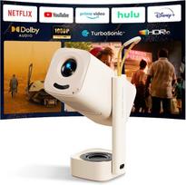 „YABER T1 Pro2“ 1080P FHD ir HDR nešiojamasis projektorius su „Wi-Fi“, „Bluetooth“, „Dolby Audio“, automatiniu nustatymu, įdiegtomis programėlėmis ir namų kino sistema, pritaikyta USB/HDMI jungtims