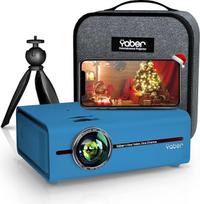„YABER“ „Bluetooth“ projektorius, 5500 liumenų, nešiojamas mini vaizdo projektorius, LED projektorius, 1080p „Full HD“, namų kino sistema