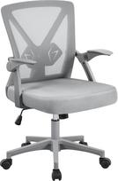 „Yaheetech“ biuro kėdė su sulankstomais porankiais, tinklinė sukiojama kėdė, ergonomiška biuro kėdė, reguliuojamas juosmens atraminis įdėklas, supimosi funkcija, reguliuojamas aukštis, pilkos spalvos