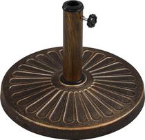 „Yaheetech“ skėčio stovas, atsparus vandeniui, skersmuo 44,5 cm, 10 kg, apvalus | 38/48 mm, pagamintas iš dervos ir metalo, skirtas balkonui, terasai, sodui ir paplūdimiui, bronzos spalvos