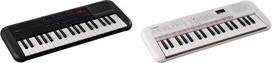 „YAMAHA PSS-A50“ klaviatūra, juoda, su mini ausinių lizdu ir „Remie PSS-E30“ mini klaviatūra, balta – kompaktiška nešiojamoji klaviatūra vaikams su mini klaviatūra ir puikiu garsu