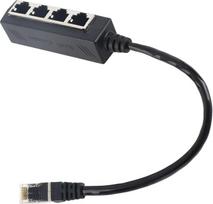 „Yctze“ „Powerline“ tinklo ekranas, „Ethernet“ kabelis, „RJ45“ skirstytuvo adapteris, 1 į 4 prievadus, sklandus duomenų perdavimas, puikus ryšys, tinklo kabelio adapteris