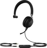 „Yealink“ „Bluetooth“ ausinės UH38 „Mono Teams“ be akumuliatoriaus, su USB-A jungtimi