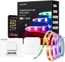 „Yeelight Matter over Thread“ pradedančiųjų rinkinys: išmanioji RGB+IC LED juosta (5 m) ir „E1 Smart Hub“, suderinama su „Apple Home“, „Alexa“, „Google Home“ ir „SmartThings“, segmentinis valdymas, valdymas per programėlę ir sinchronizavimas su muzika