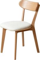 „YESWOOD“ valgomojo kėdė, virtuvės kėdė iš masyvios ąžuolo medienos su ergonomišku atlošu ir paminkštintu sėdimuoju, medinė kėdė, skirta valgomajam, virtuvei, svetainei, biurui, miegamajam, 47,5 x 55 x 78 cm, natūralios spalvos