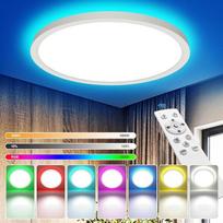„YiLaie“ LED lubinis šviestuvas su reguliuojamu apšvietimo intensyvumu, 24 W, 30 cm, RGB, su nuotolinio valdymo pultu