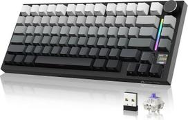 „YINDIAO Attack Shark X820 Ultra“ mechaninė klaviatūra su TFT ekranu ir mygtuku, 75 % ANSI išdėstymu, 2,4 GHz / „Bluetooth“ / laidinis ryšys, 5 garso slopinimo putų įdėklai, „Hot-Swap“ funkcija, skirta PC ir „Mac“ (Moonlight, „Gift Switch“)