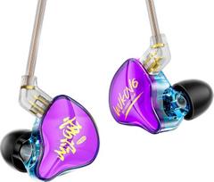 „Yinyoo KBEAR K01 PRO“ žaidimų ausinės IEM, violetinės spalvos, be mikrofono