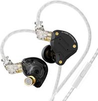 „Yinyoo KZ ZS10 Pro“ laidinės Hi-Fi IEM ausinės su 4 BA ir 1 DD, skirtos žaidimams, su mikrofonu, ausinės su 3,5 mm lizdu ir nuimamu 2 kontaktų OFC kabeliu, skirtos dainininkams