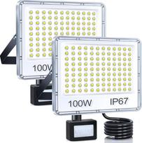 „YIQIBRO“ 100 W LED prožektorius su judesio jutikliu, skirtas lauko sąlygoms sode, pakuotėje yra