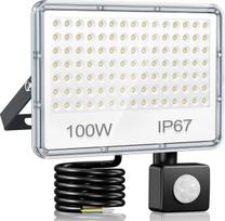 „YIQIBRO“ 100 W LED prožektorius su judesio jutikliu, skirtas lauko sąlygoms sode – pakuotėje yra