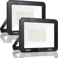 „YIQIBRO“ LED lauko prožektorius, 50 W LED prožektorius sodui, 2 vnt. rinkinys