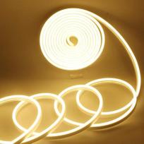 „YM E-Bright“ LED juosta, neoninė LED juosta, 5 m ilgio vandeniui atspari 3000 K LED juosta, silikoninė lanksti neoninė LED juosta, skirta naudoti patalpose ir lauke, namams, virtuvei, savarankiškiems dekoravimo darbams