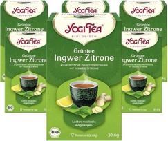 „Yogi Tea“ žaliosios arbatos su imbieru ir citrina, 6 x 17 maišelių (102 arbatos maišeliai)