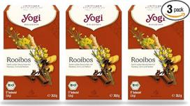 „Yogi“ rooibos arbata, švelni, saldžiai prieskoninė arbata su rooibosu, cinamonu ir gvazdikėliais, natūraliai be kofeino, 3 x 17 ekologiškų žolelių arbatos maišelių, iš viso 51 maišelis