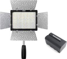 „Yongnuo YN-160 III“ („YN160 III Pro“) LED vaizdo apšvietimas, 5500 K spalvinė temperatūra, skirtas „Canon“ ir „Nikon“ DSLR fotoaparatams, DV ir vaizdo kameroms, su „WINGONEER NP-F750“ baterija ir įkrovikliu