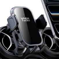 „YOSH“ „Mercedes“ mobiliojo telefono laikiklis, skirtas A/B/C/V klasės automobiliams, „PRO-Grip“ su apvaliu ventiliacijos angos tvirtinimu | Patogus „Mercedes“ automobilio laikiklis, patobulinta ABS+PC ir aliuminio konstrukcija, tinka „iPhone“, „Samsung“,