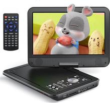 „Yoton“ 12,5 colių nešiojamasis DVD grotuvas su 10,5 colių HD pasukamu ekranu, automobiliniu įkrovikliu, maitinimo šaltiniu, baterija, palaiko USB, SD korteles ir sinchronizavimą su televizoriumi [be „Blu-ray“]
