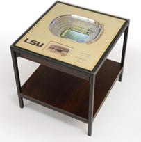 „YouTheFan StadiumViews“ 25-sluoksnis apšviestas staliukas, NCAA LSU „Tiger Stadium“, 23" ilgio x 22" pločio x 22,25" aukščio, „Espresso“ spalvos