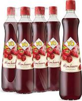„YO“ aviečių sirupas (6 x 700 ml) – iš 1 butelio galima paruošti iki 6 litrų paruoštų gėrimų – be saldiklių, dažiklių ir konservantų, tinka veganams