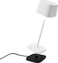„Zafferano“, „Ofelia Lampe“, bevielė, įkraunama stalo lempa su jutikliniu valdymu, tinka naudoti ir lauke, šviesos reguliatorius, 2700–3000 K, aukštis 29 cm, spalva – balta