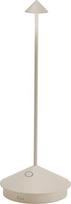 „Zafferano“, „Pina Lampe“, įkraunama ir belaidė stalo lempa su jutikliniu valdymu, tinka naudoti viduje ir lauke, šviesos reguliatorius, 2200–3000 K, aukštis 29 cm, spalva – smėlio