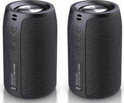 „ZEALOT“ „Bluetooth“ garsiakalbis, muzikos grotuvas su USB/TF kortelės/AUX jungtimis, „Bluetooth“ garsiakalbis su IPX5 atsparumu vandeniui, 12 valandų grojimo trukmė, dvigubas suporavimas, nešiojamas belaidis garsiakalbis namams ir lauke, juodos spalvos (