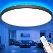 „zemty“ 59 cm LED lubinis šviestuvas su nuotolinio valdymo pultu ir šviesos reguliavimo funkcija, 50 W, 5040 LM, RGB lubinis šviestuvas, 3000 K – 6500 K, vandeniui atsparus lubinis šviestuvas, skirtas vonios kambariui, vaikų kambariui, miegamajam, svetain