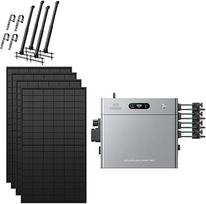 „Zendure SF2400 Pro“ balkono elektrinė su saugojimo modulu ir 4 vnt. 450 W saulės baterijų | 2400 W dvikryptė kintamosios srovės galia, 4 vnt. 750 W MPPT, 4800 W PV įvestis (3000 W DC + 1800 W AC), išplėstina iki 16,8 kWh, „Plug & Play“, IP65