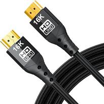 „ZIKNYDO“ HDMI 2.2 kabelis, 3 m (itin didelės spartos, 96Gbps, 16K/10K/8K/4K, „Dynamic HDR“, „HDR10+“, „Dolby Vision“, „Dolby Atmos“, „DTS:X“, HDCP 2.2 ir 2.3) Suderinamas su HDMI 2.1/2.0 kabeliais, „PS5“, „Xbox“, monitoriais, HDTV