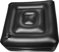 „ZMIN“ pripučiama sofa, taburetė, patvari, reguliuojamo aukščio, maža pripučiama kvadratinė taburetė, skirta kelionėms, miegamajam, automobiliui, biurui, suaugusiems, juodos spalvos, 60 x 60 x 23 cm