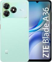 „ZTE Blade A36“ išmanusis telefonas su 4G, 128GB atminties, 12GB RAM (4GB + 8GB „Memory Fusion“), 5000 mAh baterija, 8 MP kamera su AI, „Android 15“, vandens žalios spalvos