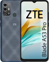 „ZTE Blade A53 Pro“ išmanusis telefonas, 6,52 colio ekranas, HD+ raiška, 4GB RAM, 64GB atminties, 13 MP dviguba kamera, 5000 mAh baterija, pirštų atspaudų jutiklis, dvi SIM kortelės, tamsiai mėlyna spalva