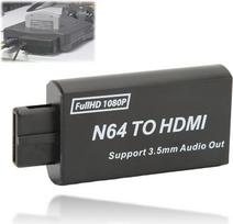 „Zunate“ N64 į HDMI keitiklis, 1080P vaizdo žaidimų adapteris su 3,5 mm jungtimi, palaiko PAL ir NTSC signalų konversiją, „Plug and Play“