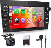 【8 Kern 6+128G】 Hodozzy Carplay Autoadio für Opel Astra Meriva Zafira mit Navi/WiFi, 7 Zoll Opel Autoradio Bluetooth mit Android Auto/Mirror Link/32 EQ/FM/RDS/SWC/WiFi+Rückfahrkamera, Schwarz