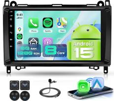 【Su 360° automatine panoramine kamera】 8 branduolių, 6+128G „CarPlay“ ekranas, skirtas „Mercedes-Benz B200 W169 W245 W639 Sprinter Vito Viano“ automobilių radijo imtuvams, „Android“ 9 colių su „Android Auto“ / navigacija / „Wi-Fi“ / GPS / RDS / FM / „Blue